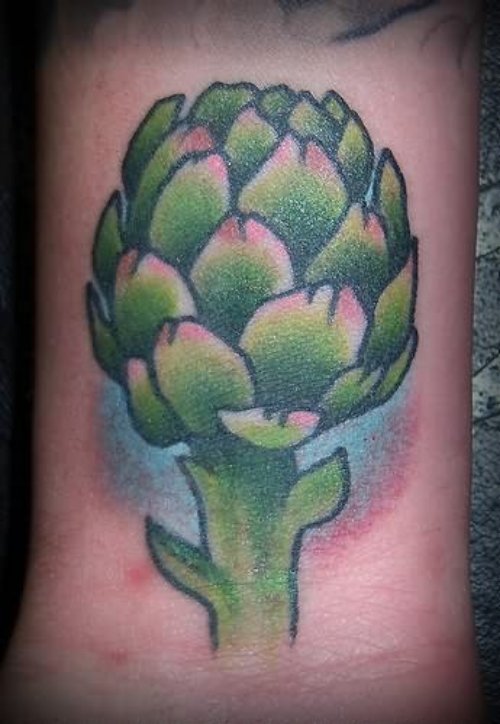 Green Flower Tattoo