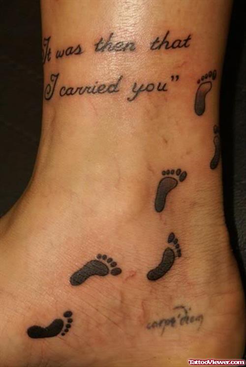 Small Foot Prints Tattoos On Foot