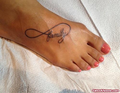 Family Foot Tattoo For Girls