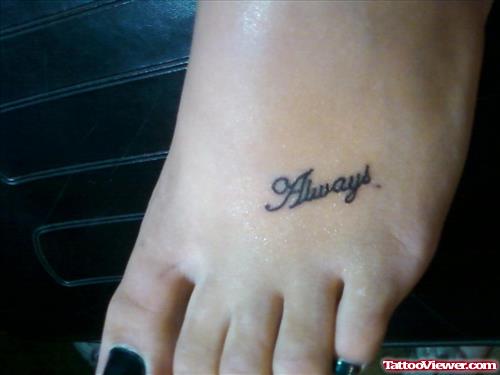 Always Left Foot Tattoo