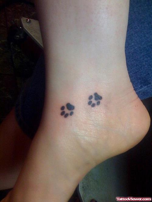 Small Pawprints Foot Tattoo