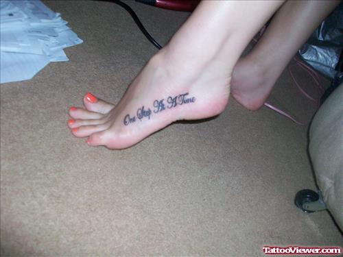 One Stem In A Time Foot Tattoo
