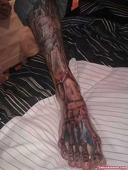 Foot Skeleton Tattoo
