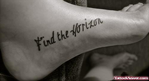 Find The Horizon Foot Tattoo