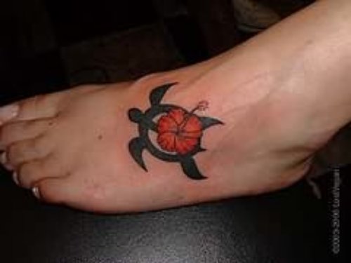 Deistic Tattoo On Foot