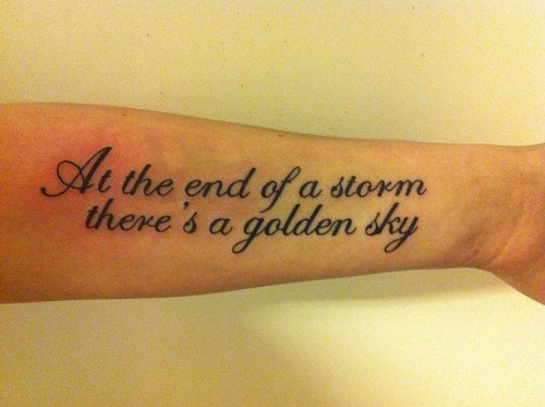 Football Quote Tattoo On Left Forearm