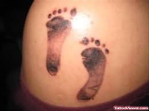 Footprints Tattoos On Belly