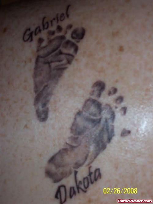 My Son Foot Print Tattoo