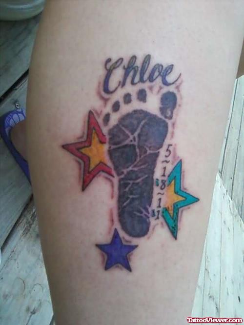 My Daughter Footprint Tattoo