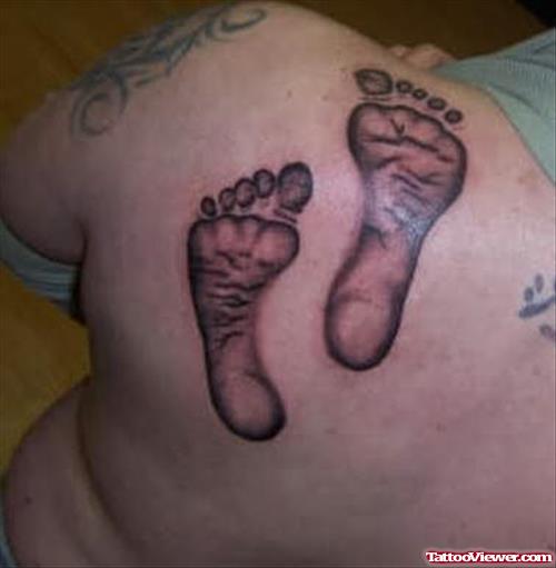 Old Man Footprints Tattoo