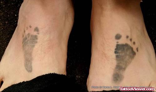 Foot Prints Tattoos On Feet