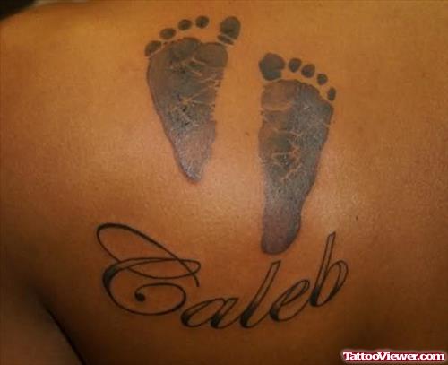 Caleb Footprints Tattoo