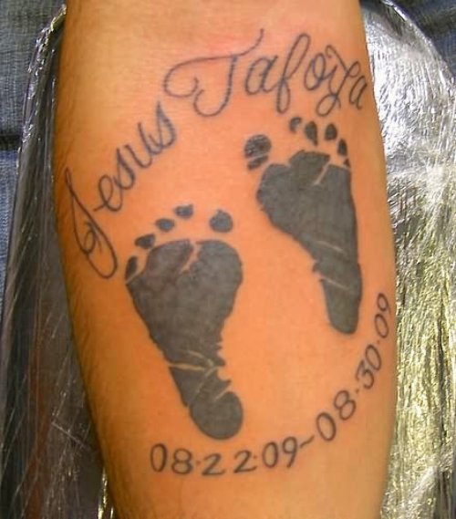 Jesus Foot Prints Tattoo