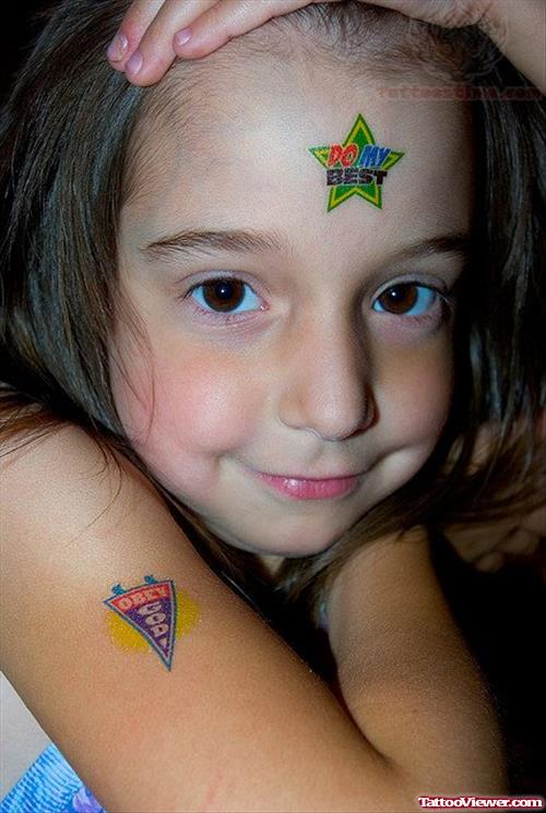 Star Tattoo On Forehead