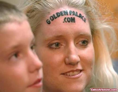Golden Palace Forehead Tattoo