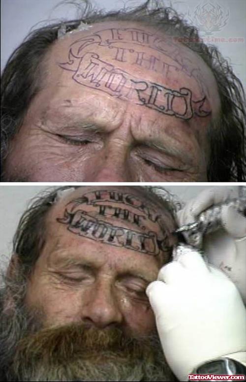 The World Forehead Tattoo