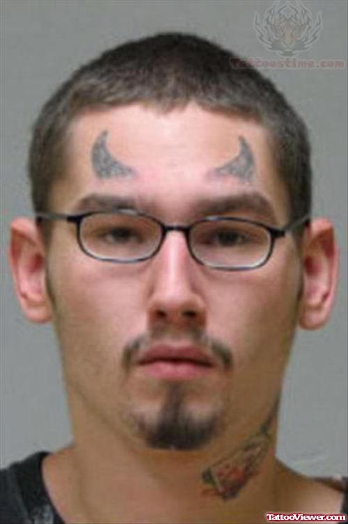 Horn Tattoos On Forehead