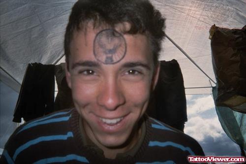 Circle Tattoo On Forehead
