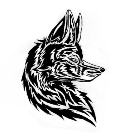 Fox Tribal Face Tattoo Design
