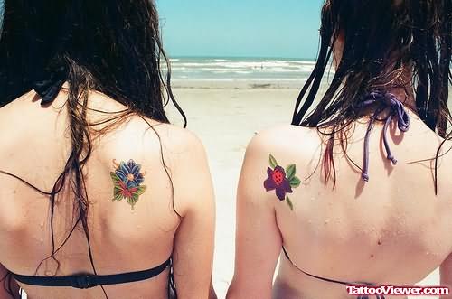 Friendship Tattoo On Back Shoulder
