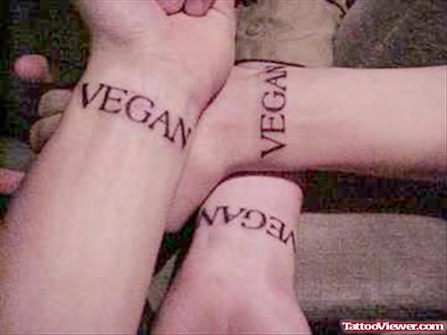 Vegan Wrist Tattoo