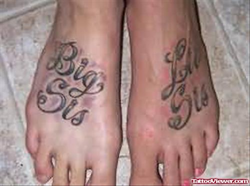 Big Friendship Tattoo On Foot