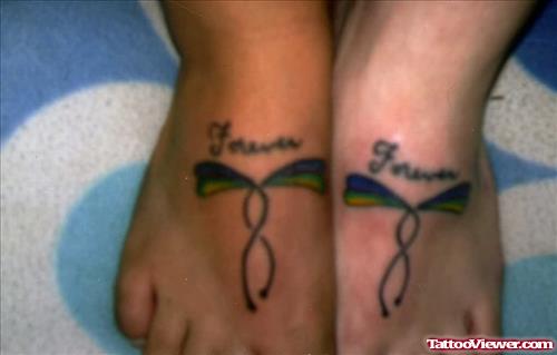 Friendship Tattoo on Feet