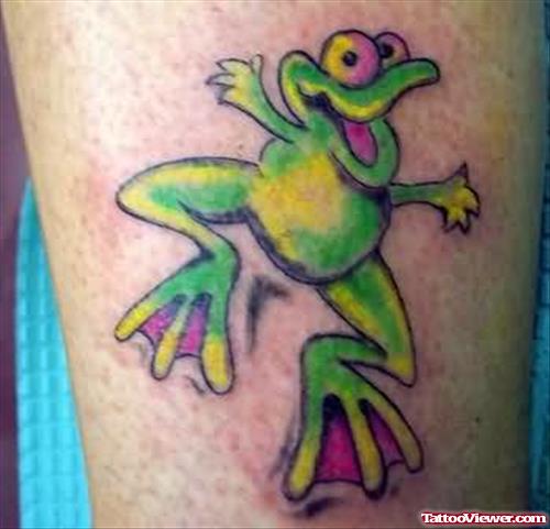 Delighted Frog Tattoo