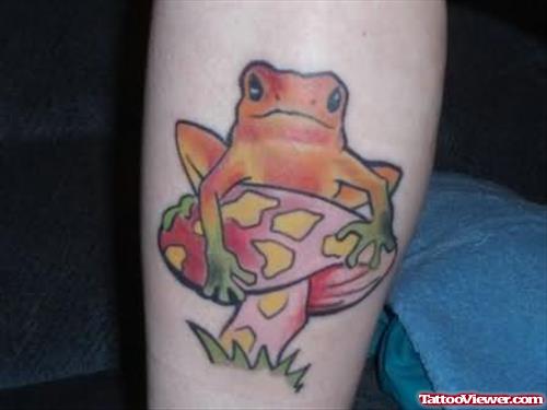 Awesome Frog Tattoo On Arm