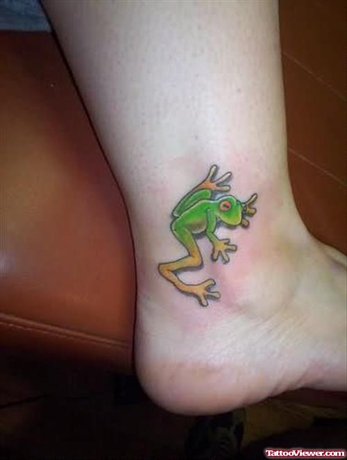 Ankle Frog Tattoo