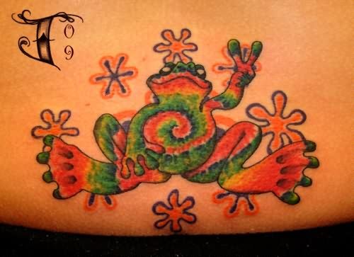 Amazing Frog Colourful Tattoo