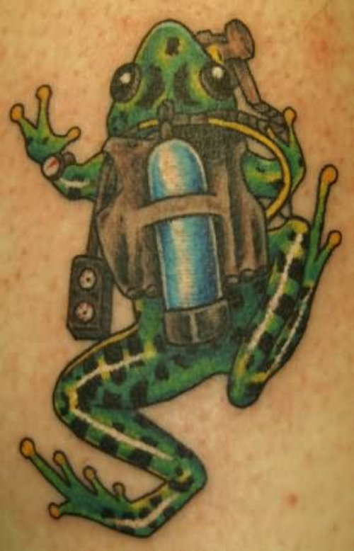 Scuba Frog Tattoo