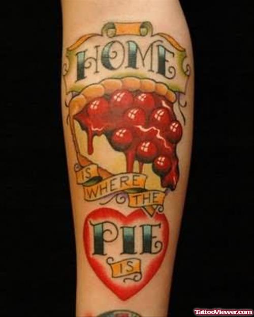 Home Pie Tattoo On Arm