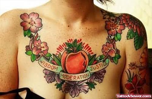 Fruits Tattoos On Chests