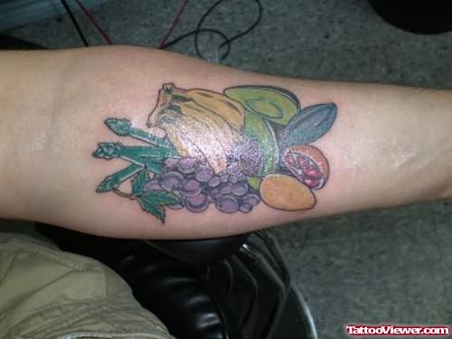 Fruits Tattoos On Arms