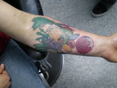 Fruits Tattoos On Arm
