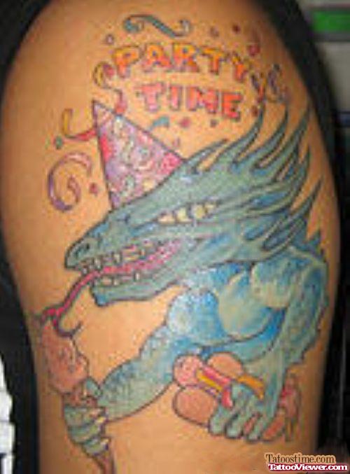 Funny Party Time Tattoo