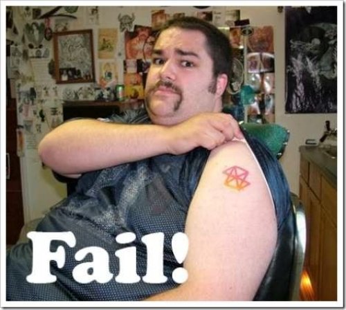 Fail Man Funny Tattoo