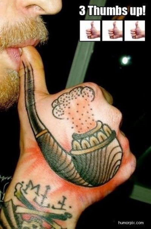 Super Funny Smoking Tattoo