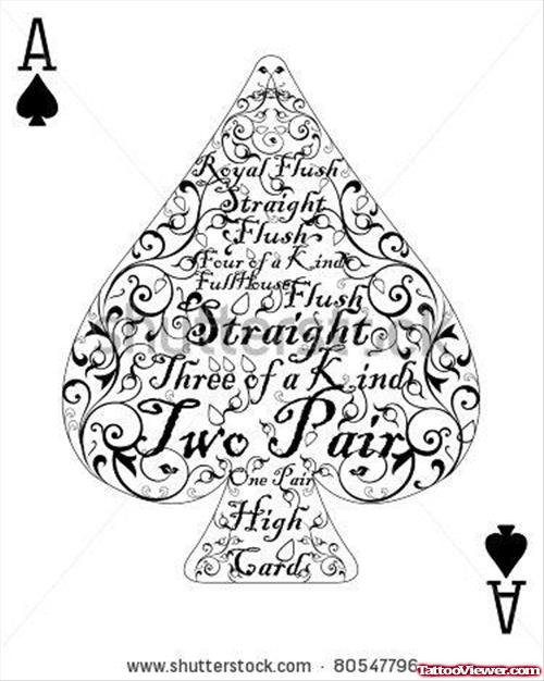Poker Gambling Tattoos Design