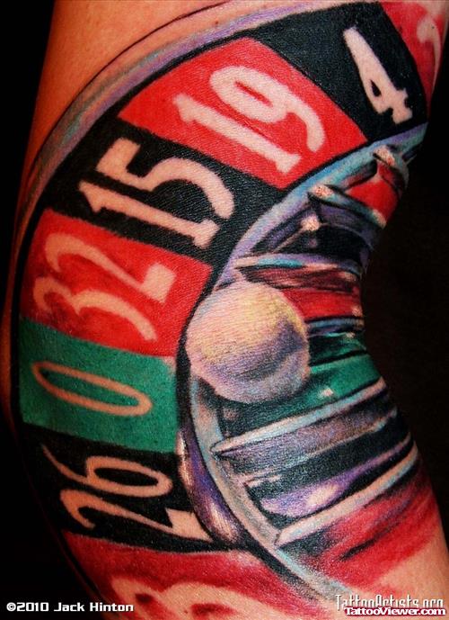 Colored Casino Gambling Tattoo