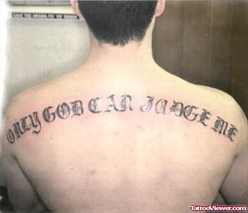 Only God Tattoo On Back