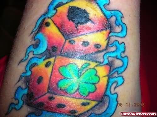 Colourful Gambling Tattoo