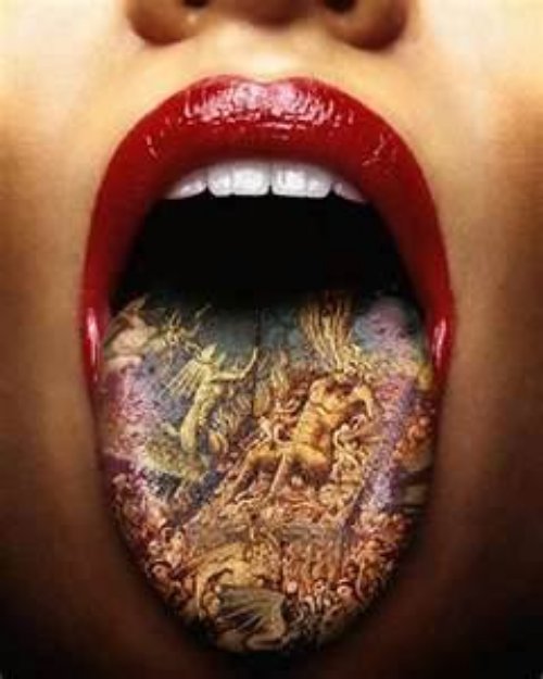 Gambling Tattoo On Tongue