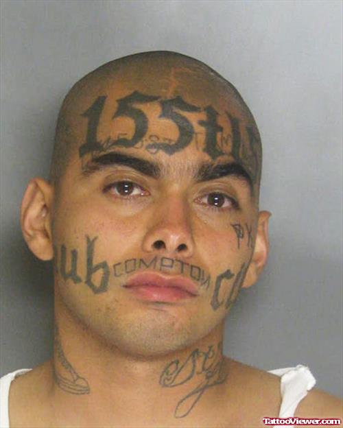 Gangster Face Prison Tattoo