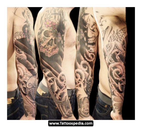 Gangsta Tattoo On Man Full Sleeve