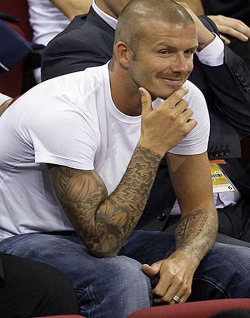 David Beckham Arm Gangsta Tattoo Design