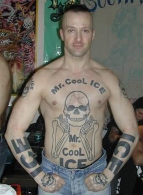 Cool Gangsta Tattoo On Body