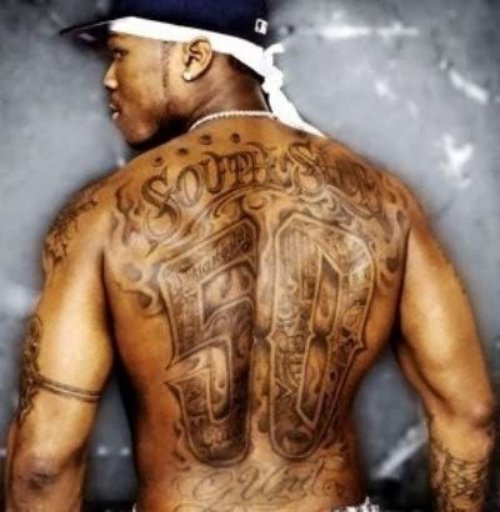 Gigantic Gangster Tattoo On Back