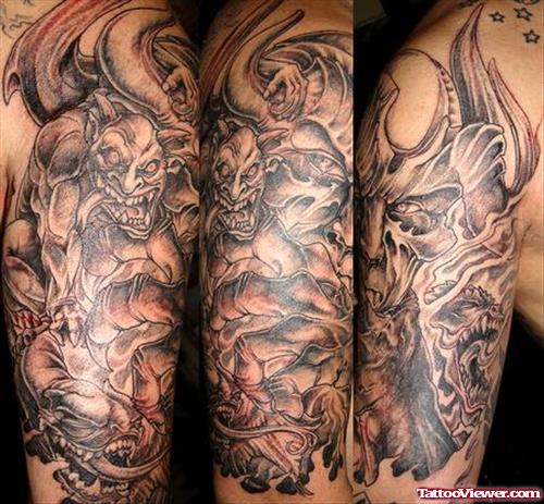 Amazing Gargoyle Tattoos Design